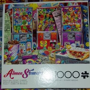 Colorful Arcade Gumball Machines 1000-Piece Puzzle (Multicolor)